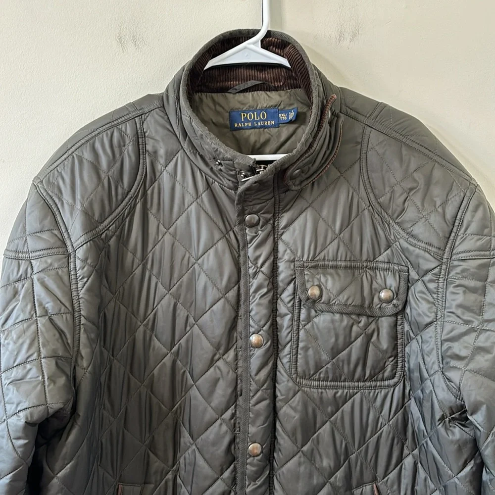 Polo Ralph Lauren Vintage Men’s Quilted Riding Barn Coat Bomber Full Zip Jacket - Picture 3 of 13